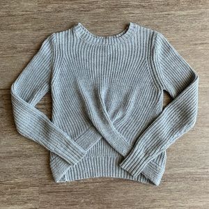 Gray Sweater with Front design detail - Small